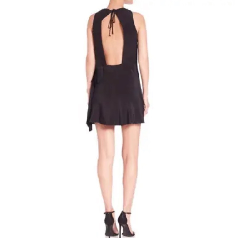 Derek Lam 10 Crosby Black Fringe Cocktail Dress - size 0 Extra Small - Picture 3 of 8